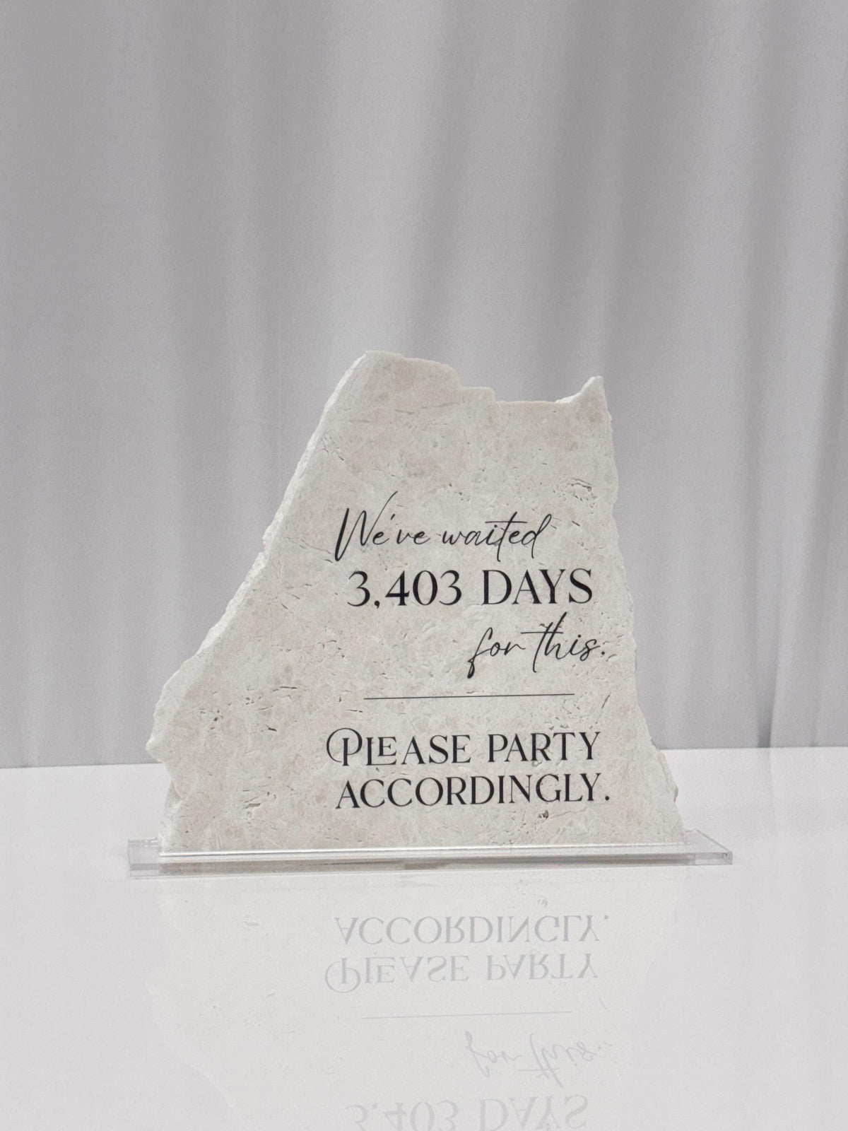 Wedding Party Sign | Marble Stone Reception Sign | Please Party Accordingly | Reception Decor | Modern Decor