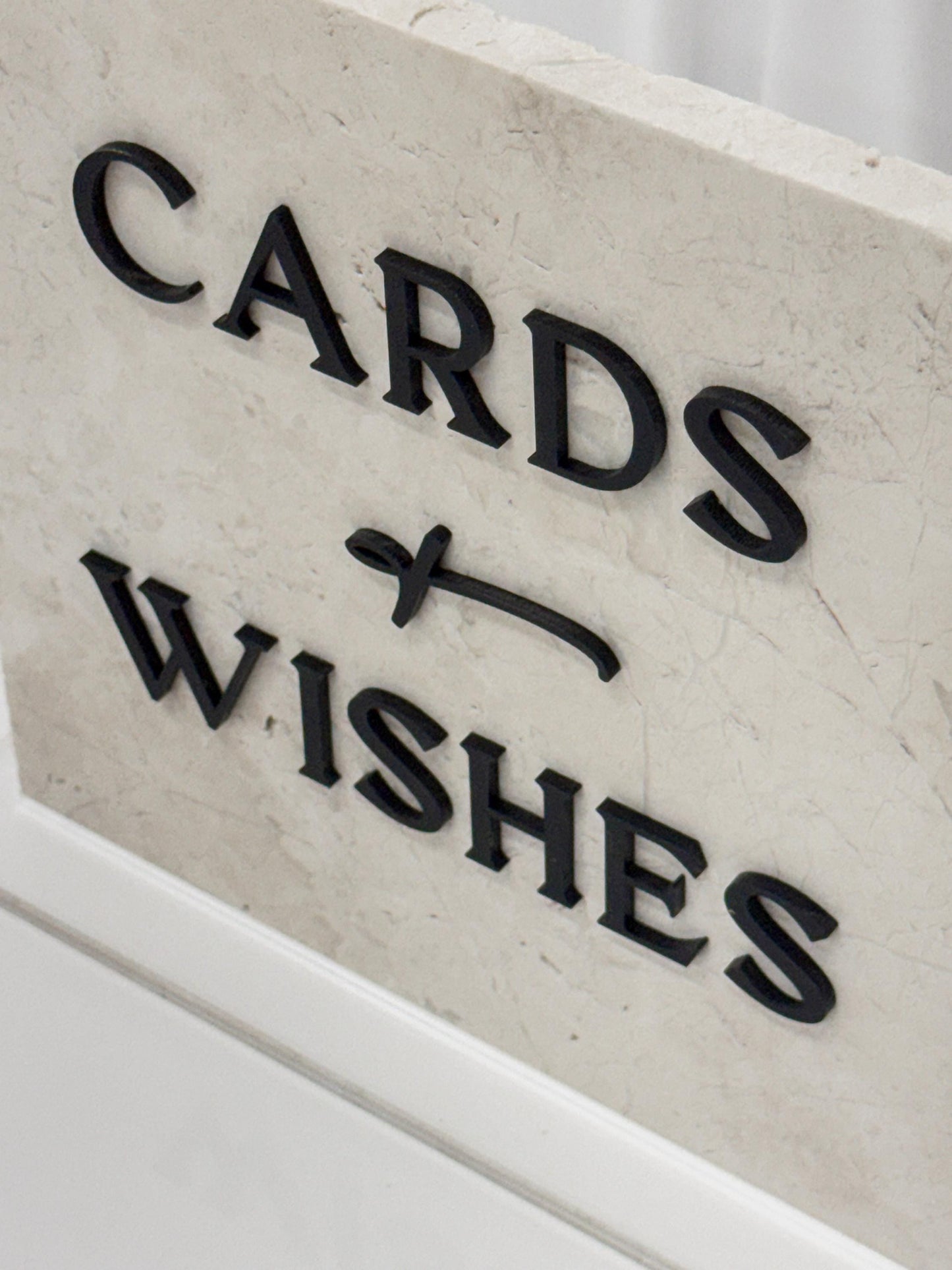 Marble 3D Cards and Wishes Table Sign | Wedding Sign | Modern Wedding Decor | Favor Sign | Party Tabletop Signs | Gold Mirror