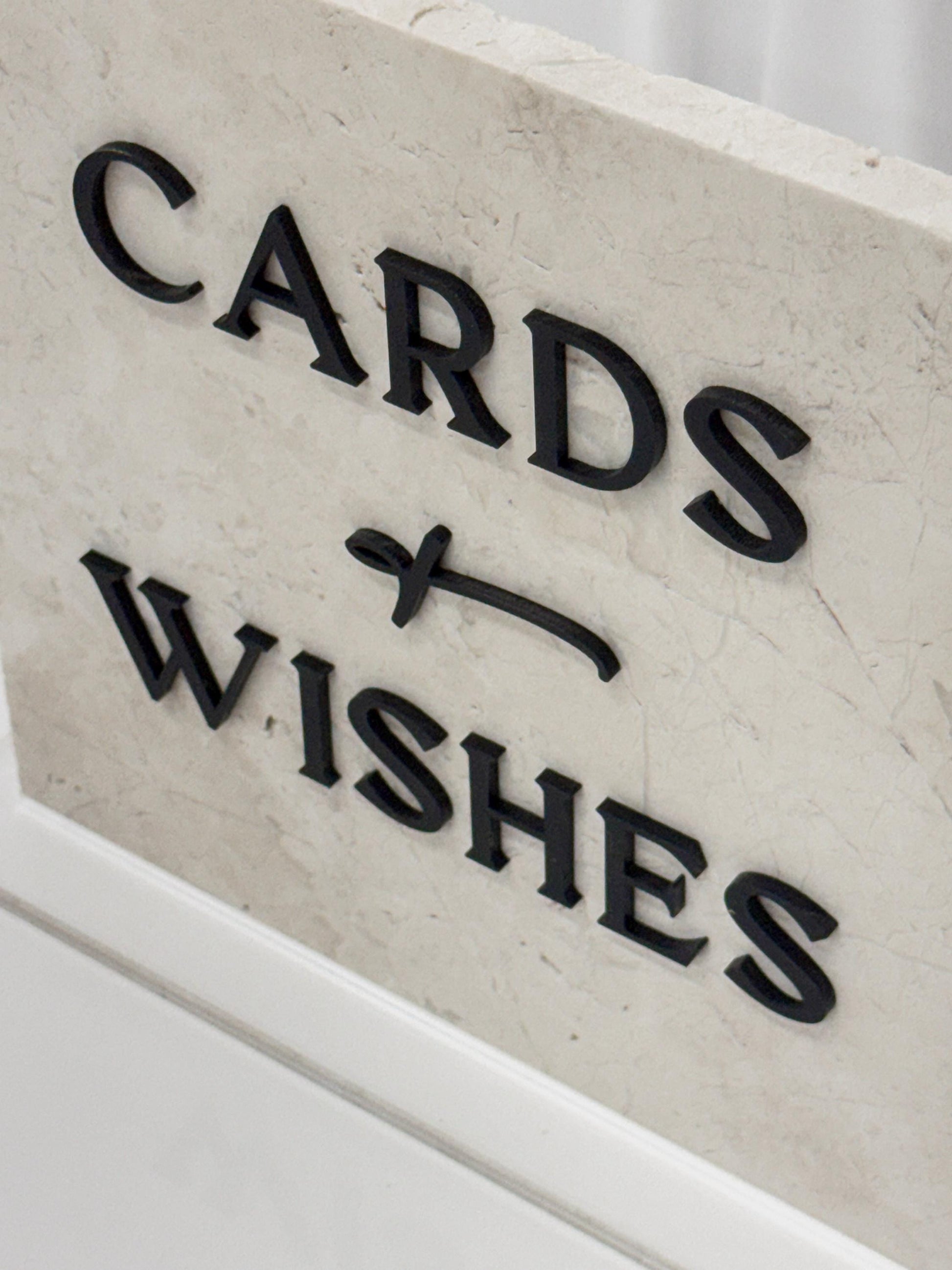 Marble 3D Cards and Wishes Table Sign | Wedding Sign | Modern Wedding Decor | Favor Sign | Party Tabletop Signs | Gold Mirror