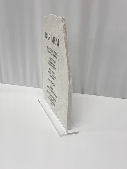 Marble Stone Bar Menu Sign | Wedding Drink Menu Sign | Custom Bar Sign | Signature Drinks Menu | Wedding Signage