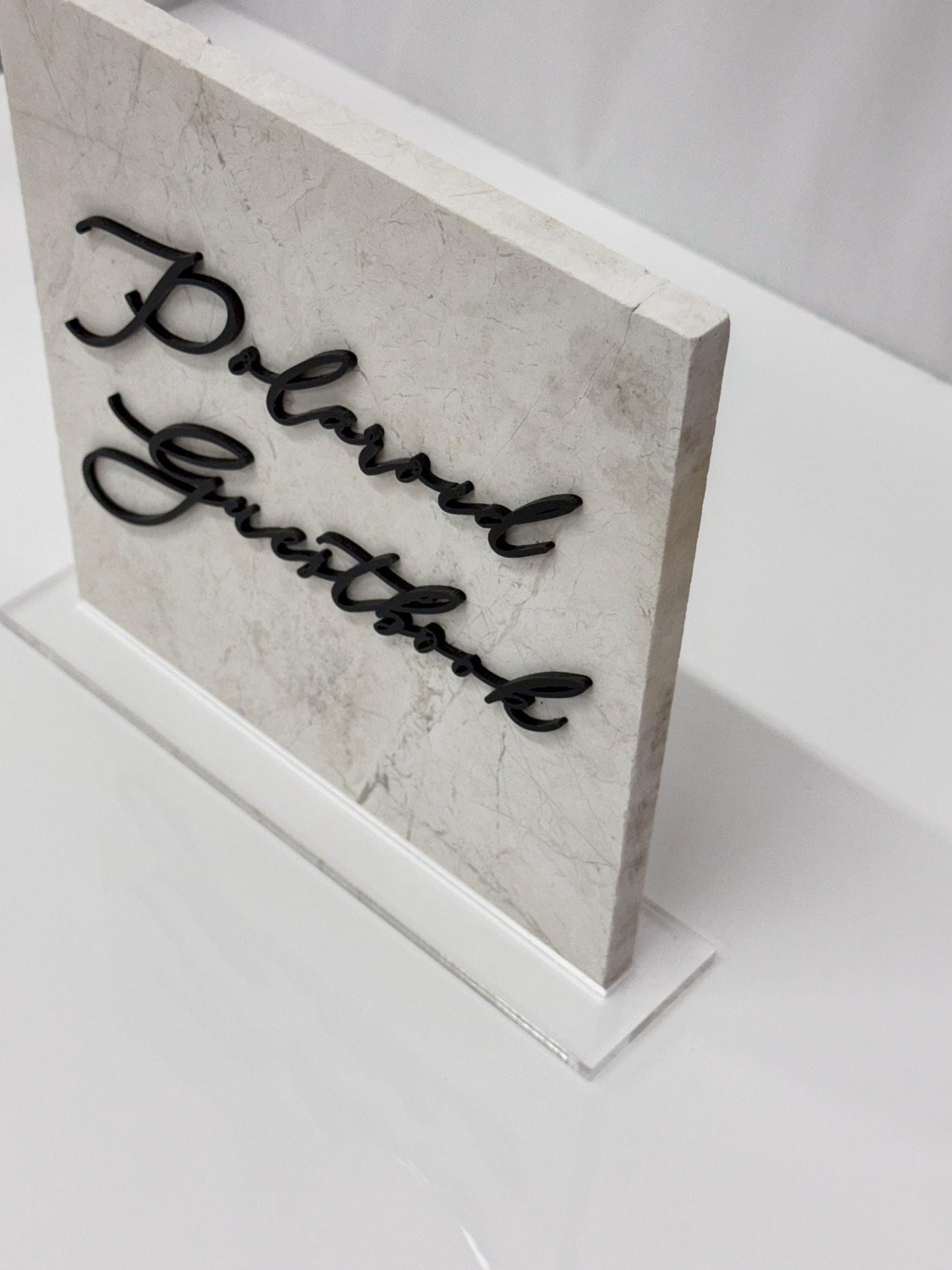 Marble 3D Polaroid Guestbook Table Sign | Wedding Sign | Modern Wedding Decor | Favor Sign | Party Tabletop Signs