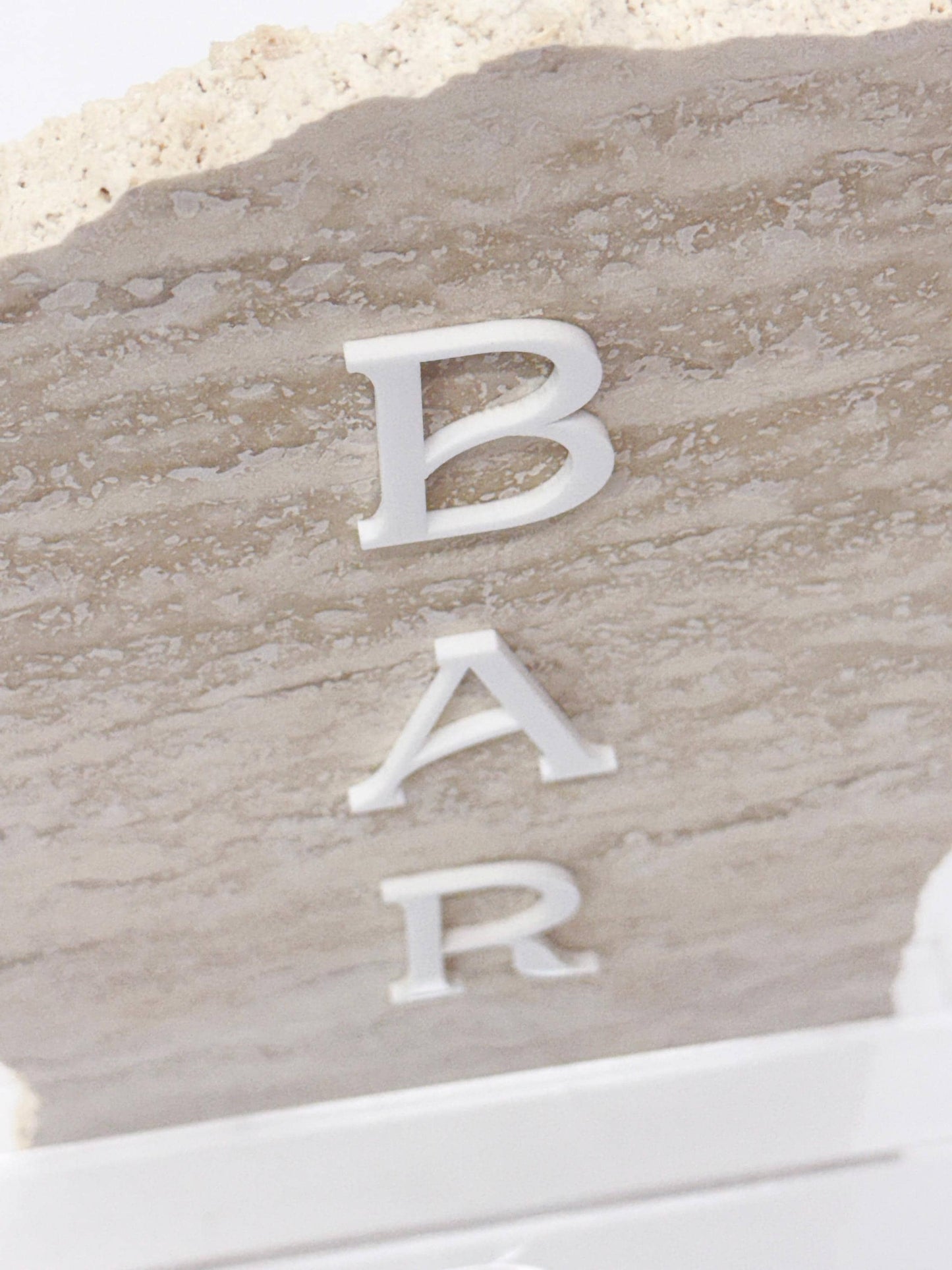 Travertine Stone 3D Bar Table Sign | Wedding Sign | Modern Wedding Decor | Favor Sign | Party Tabletop Signs | Bar Decor