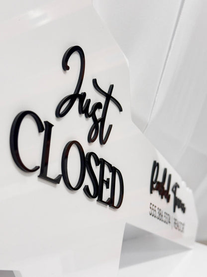 Just Closed Realtor Key | House Shaped Closing Sign | Personalized Real Estate Closing Prop | Realtor Gift | Open House Decor