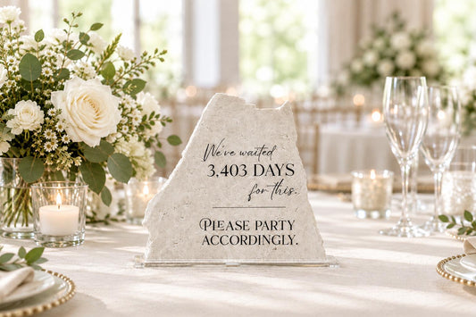 Wedding Party Sign | Marble Stone Reception Sign | Please Party Accordingly | Reception Decor | Modern Decor