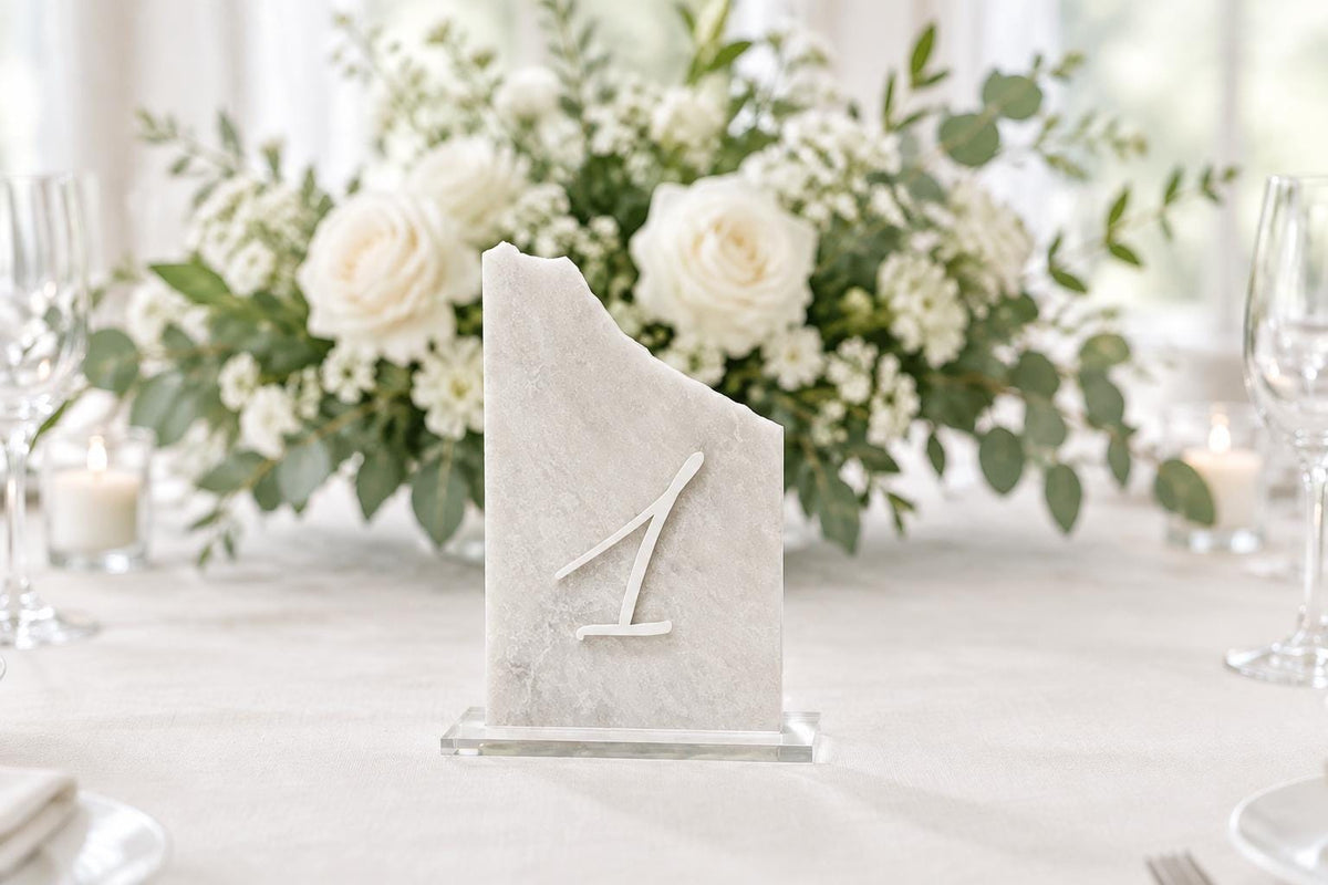 3D Marble Stone Table Numbers