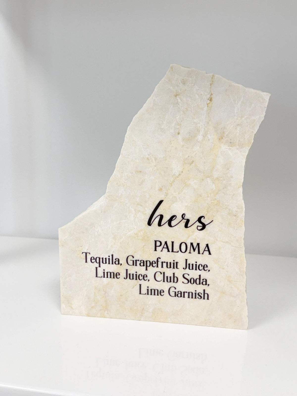 His & Hers Signature Cocktail Stone Signs