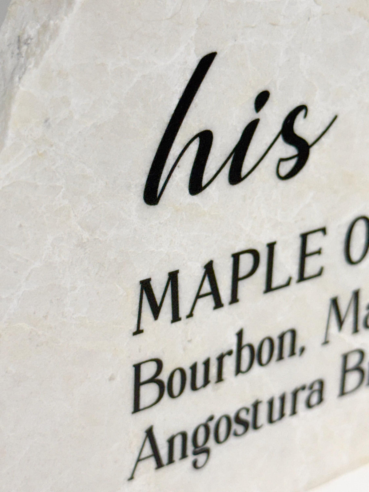His & Hers Signature Cocktail Stone Signs