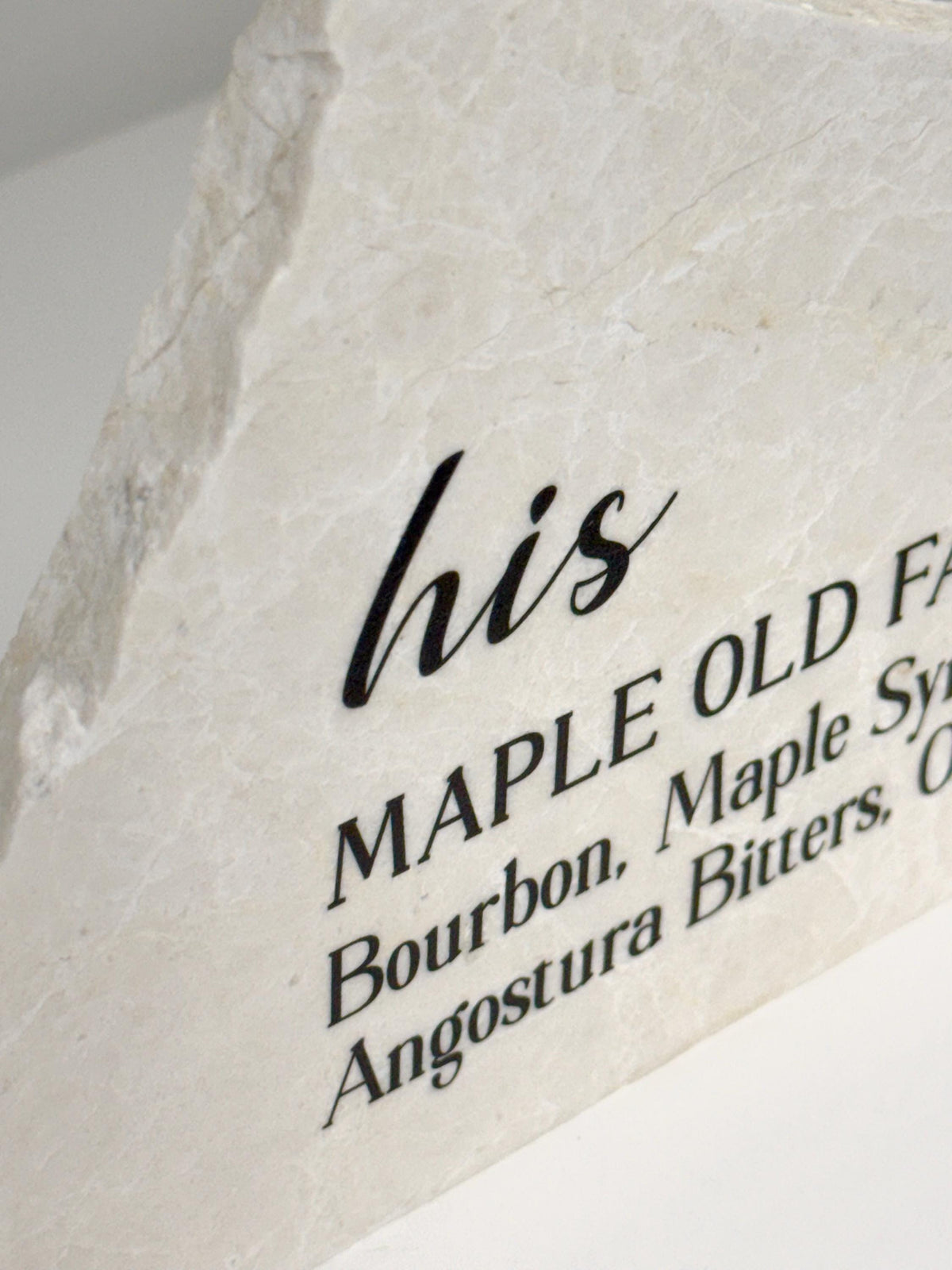 His & Hers Signature Cocktail Stone Signs