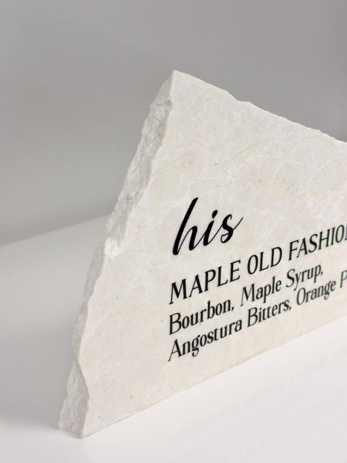 His & Hers Signature Cocktail Stone Signs