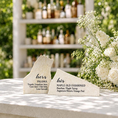 His & Hers Signature Cocktail Stone Signs