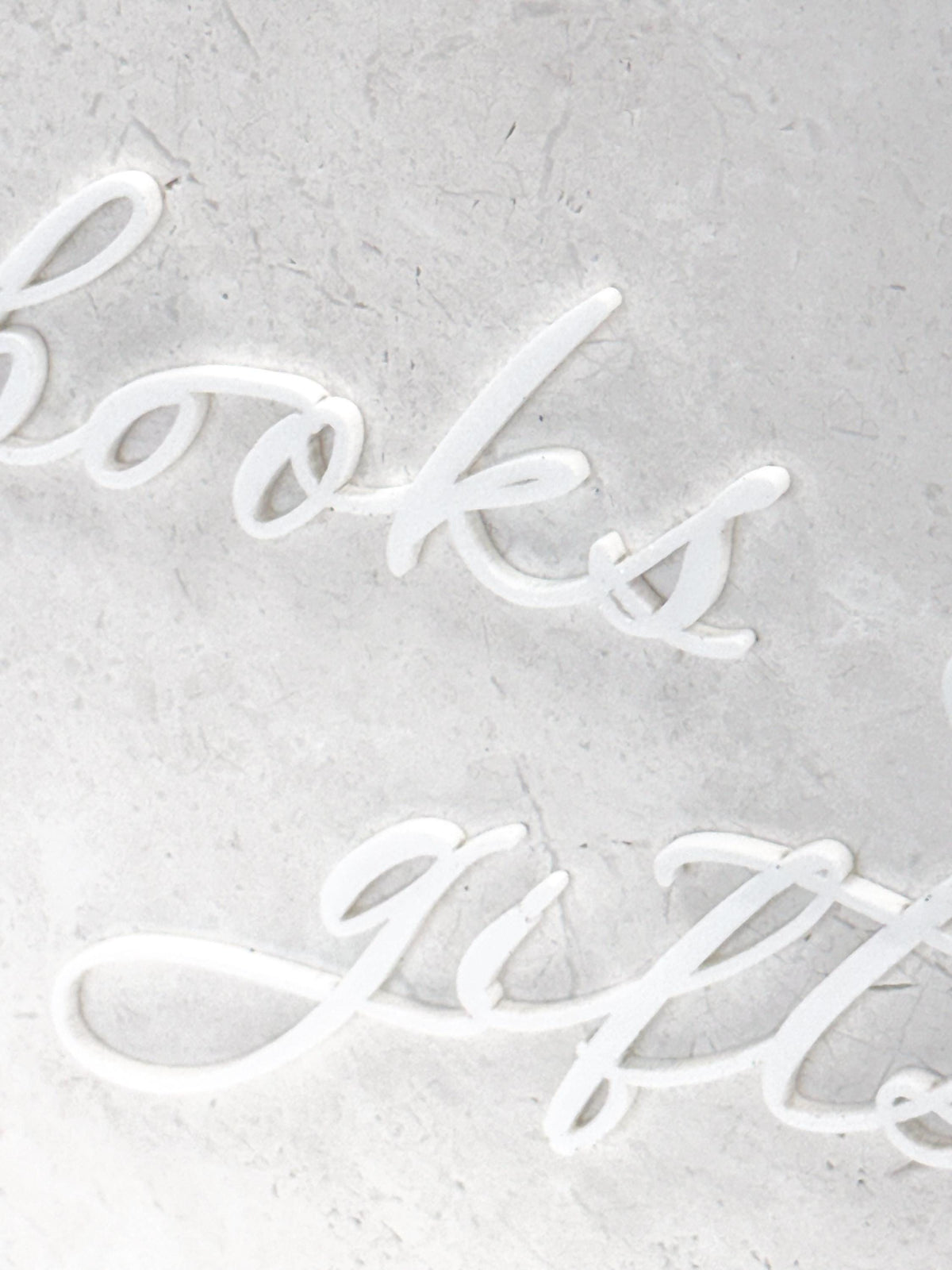 White Marble 3D Books & Gifts Table Sign | Wedding Sign | Gift Table Sign | Wedding Reception Sign | Acrylic Lettering