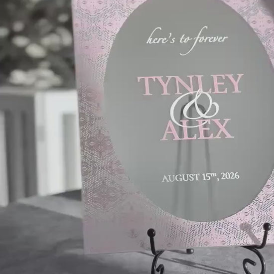 Personalized Wedding Welcome Sign | Acrylic Lace Wedding Sign | Modern Wedding Decor | Custom Couple Name Sign | Engagement Sign