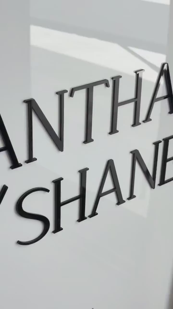 3D Engagement Welcome Sign Ribbon | Minimalist Modern Signage | Engagement Party Sign | Acrylic Engagement Sign | Welcome Sign