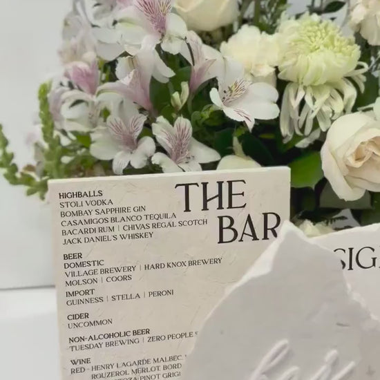 Marble 3D Bar Table Sign | Wedding Sign | Modern Wedding Decor | Favor Sign | Party Tabletop Signs | Bar Decor