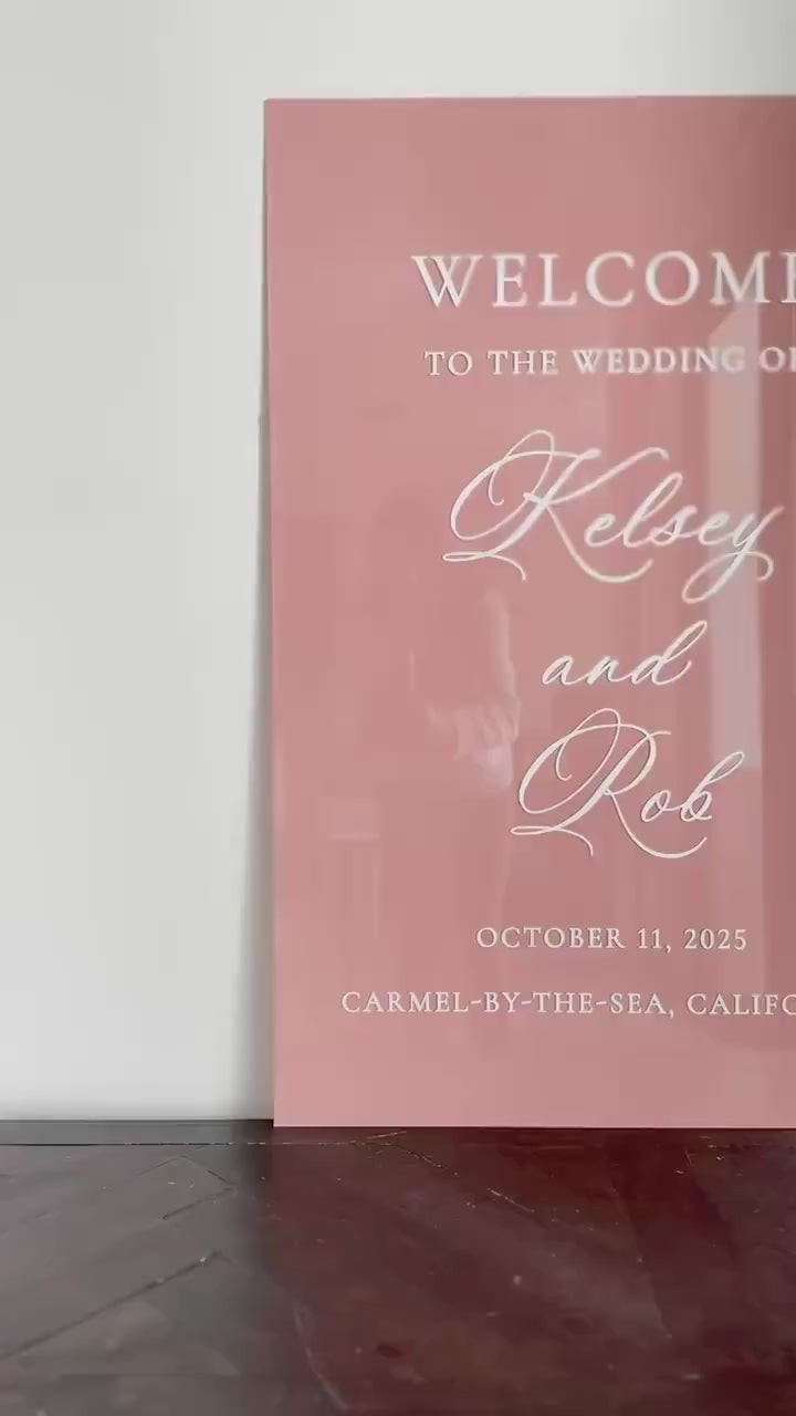 Wedding Acrylic Welcome Sign | Minimalist Modern Signage | Wedding Signage Welcome Sign | Acrylic Wedding Sign | Wedding Day Decor
