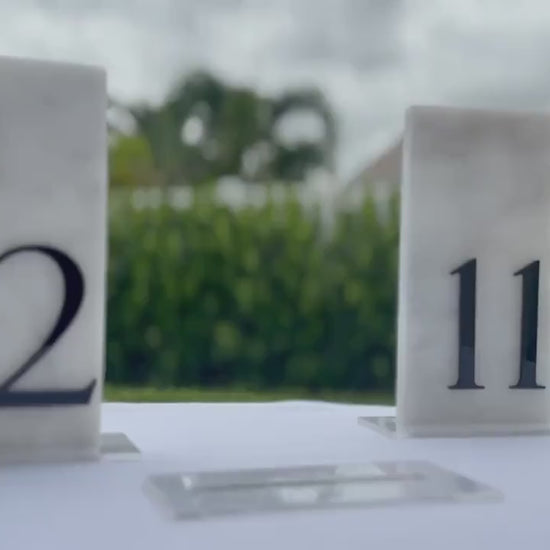 3D Marble Stone Table Numbers | Wedding Unique Signage | Custom Layered Decor | Table Numbers | Tablescape Decor | Natural Marble