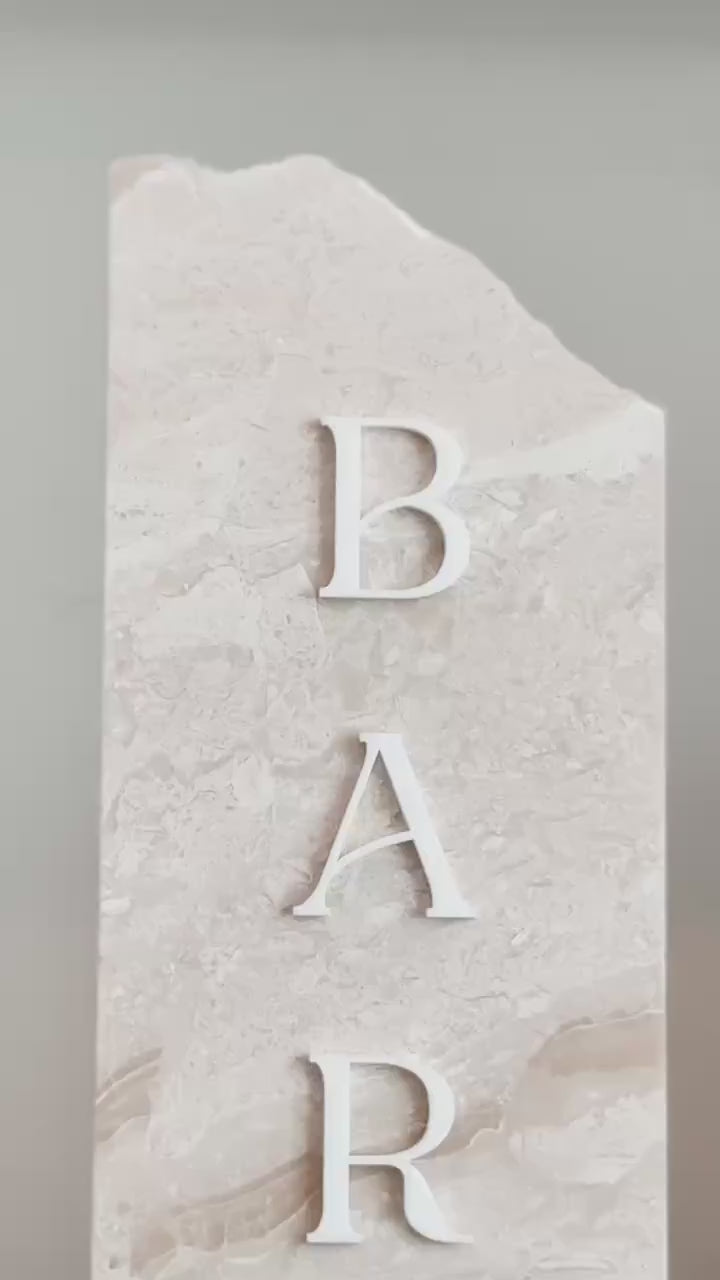 Marble Stone Bar Sign | Wedding Unique Signage | Menu sign, Drink Sign, Bar Sign | Signature Drinks