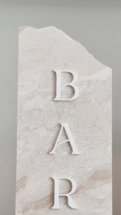 Marble Stone Bar Sign | Wedding Unique Signage | Menu sign, Drink Sign, Bar Sign | Signature Drinks