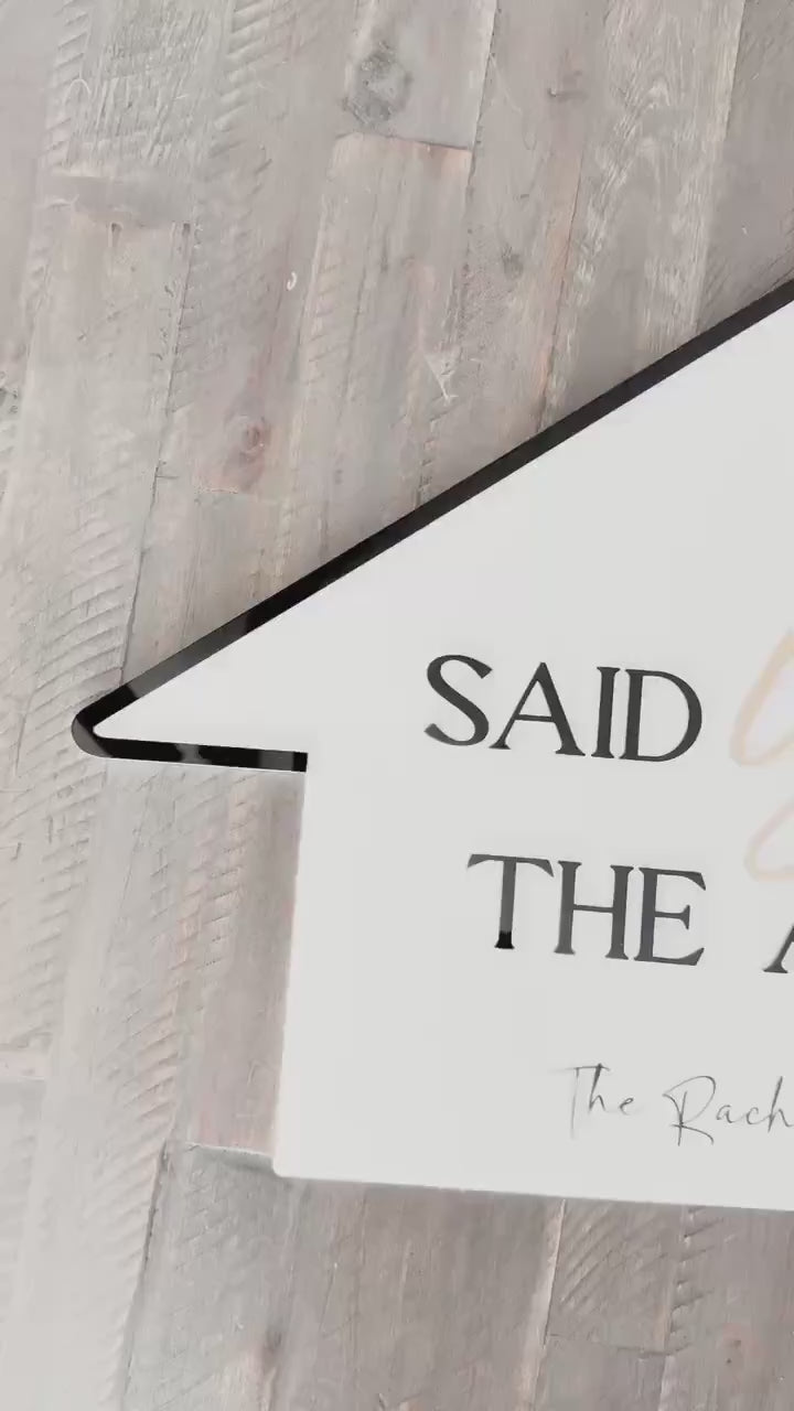 Personalized Realtor Sign with Logo | Say Yes to the Address | Closing Realty | House Sold Acrylic | Closing Prop | Realtor Gift Sold