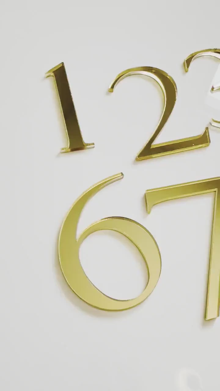 3D Wedding Table Numbers | DIY with 3M Tape Adhesive | Custom Layered Decor | Layered Acrylic | Signage Gold Silver Black White