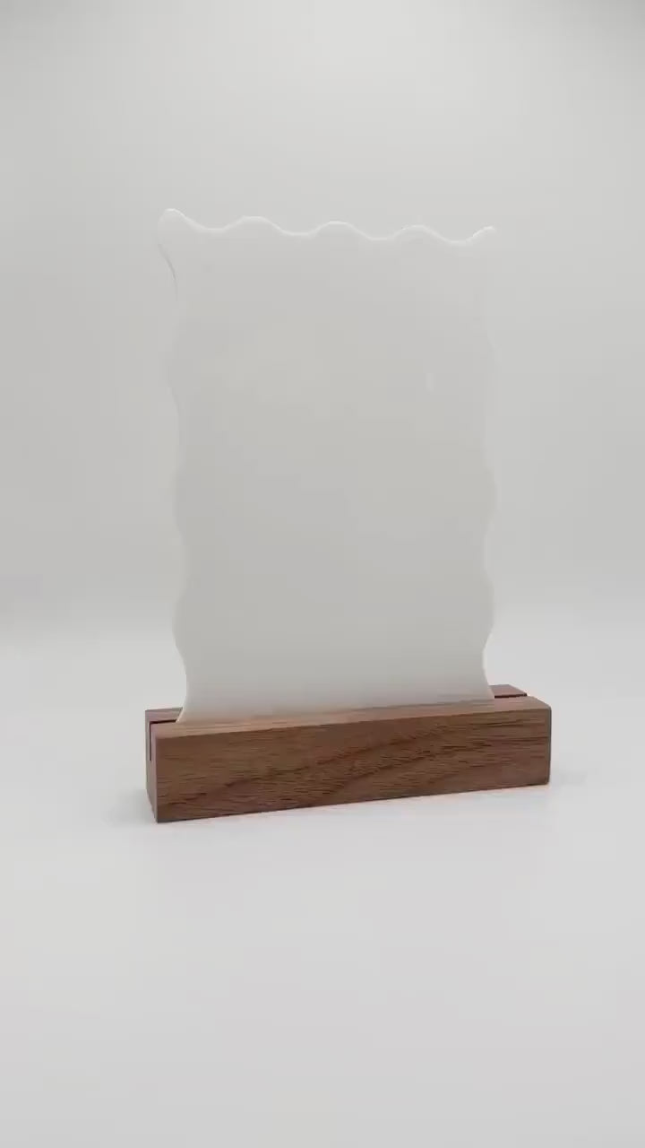 White Wavy Ripple Blank Acrylic Table Numbers | Acrylic Sign | DIY Cast Acrylic | Curvy Wedding Blanks