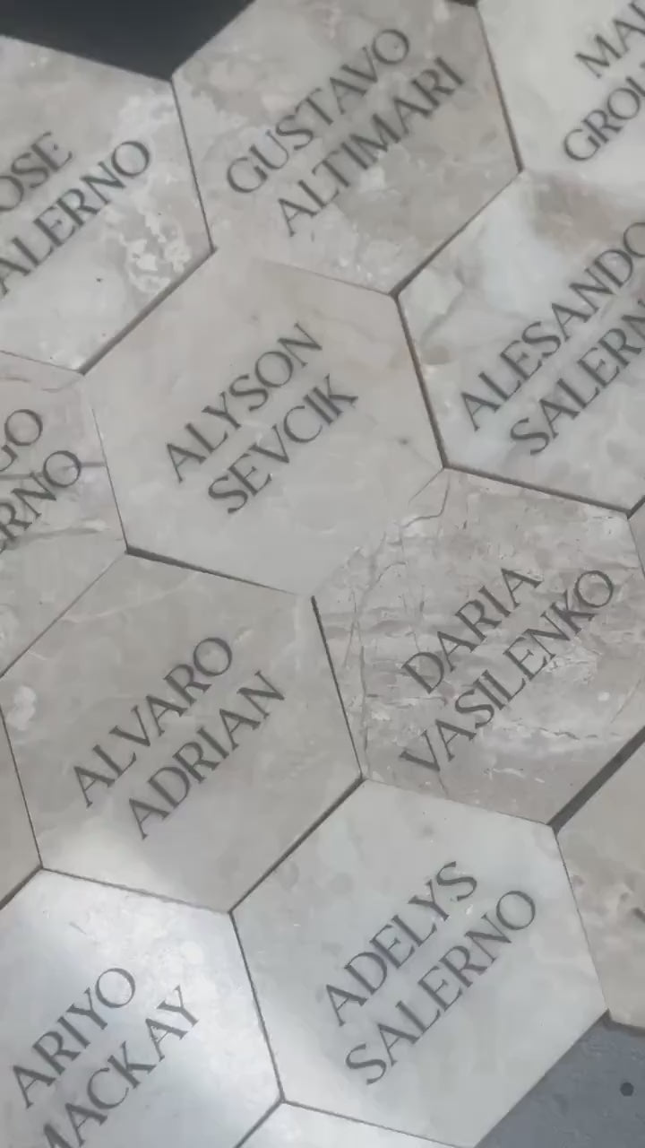 Marble Stone Acrylic Place Card Settings, Acrylic Place Names, Wedding Place Names, Event Name Settings, Travertine & Limestone Looking