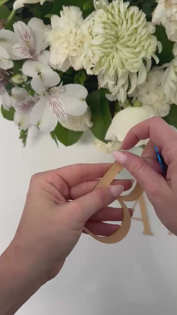 3D Gold Acrylic Letters: DIY Adhesive Signage, Table Numbers