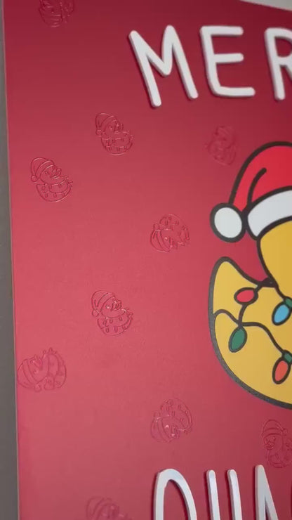 Merry Quackmas Acrylic Sign – 12x12 Inch Christmas Duck Decor | Funny Holiday Wall Art | UV Printed Acrylic Christmas Gift