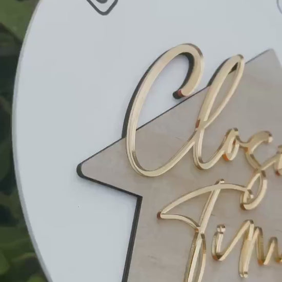 Personalized Realtor Key with Hanging Keys | Closing Time Realty | House Sold Acrylic and Wood Sign | Closing Prop | Realtor Gift Sold Sign