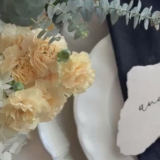 Tauple Marble Stone Place Card | Acrylic Wedding Place Name | Travertine Looking