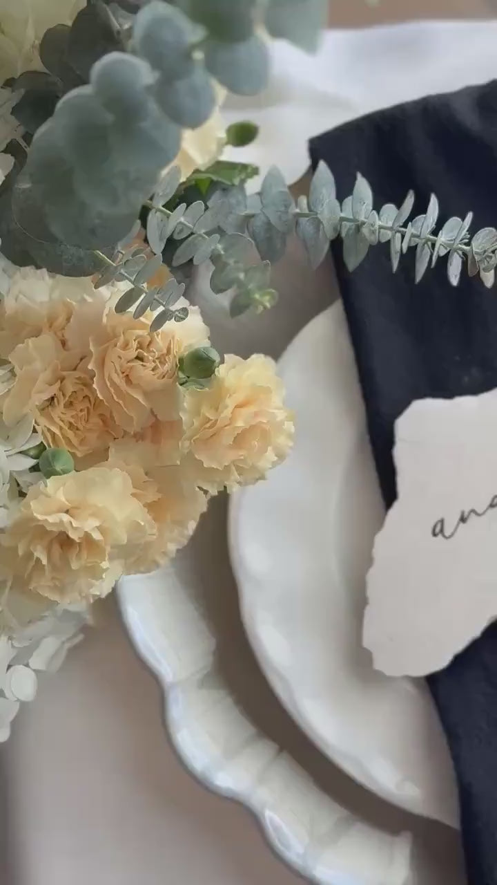 Tauple Marble Stone Place Card | Acrylic Wedding Place Name | Travertine Looking