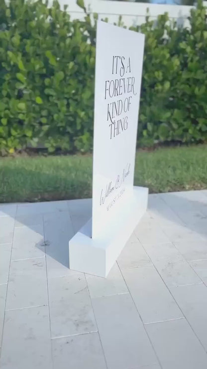 Welcome Sign Box Stand | Acrylic Block Stand | Event Sign Base Stand | Welcome Sign Base | Modern Acrylic Sign Stand | Seating Chart Stand