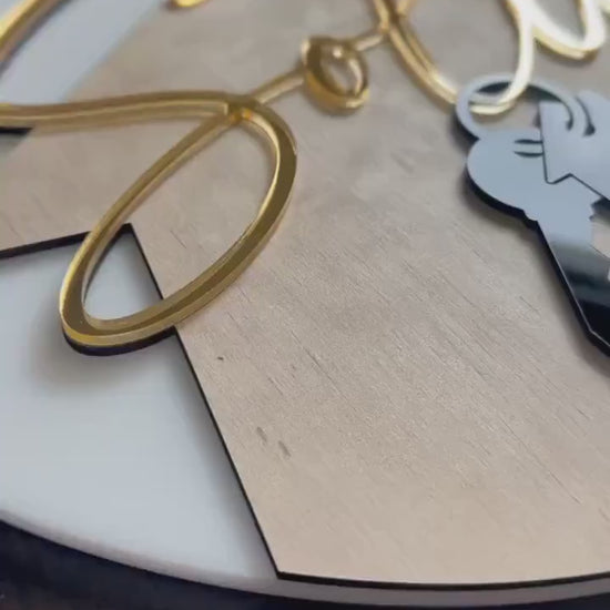 Personalized Realtor Key with Hanging Keys | Closing Realty | House Sold Acrylic and Wood Sign | Closing Prop | Realtor Gift Sold Sign