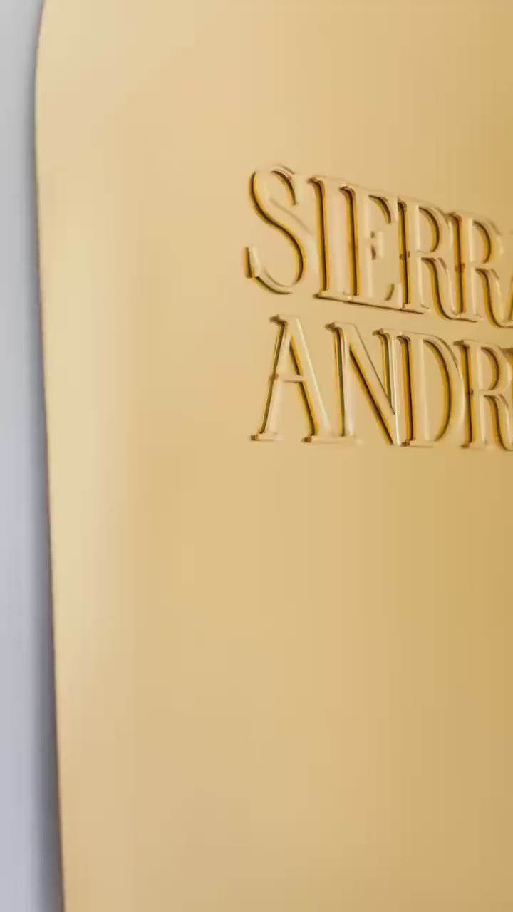 Elegant Gold Mirror Wedding Welcome Sign | Personalized Name and Date | Wedding Gift | Bridal Shower Gift| Modern Mirror Keepsake