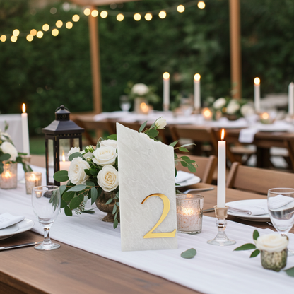 3D Marble Stone Table Numbers
