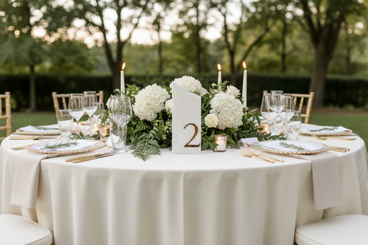 Romantic hydrangeas and greenery