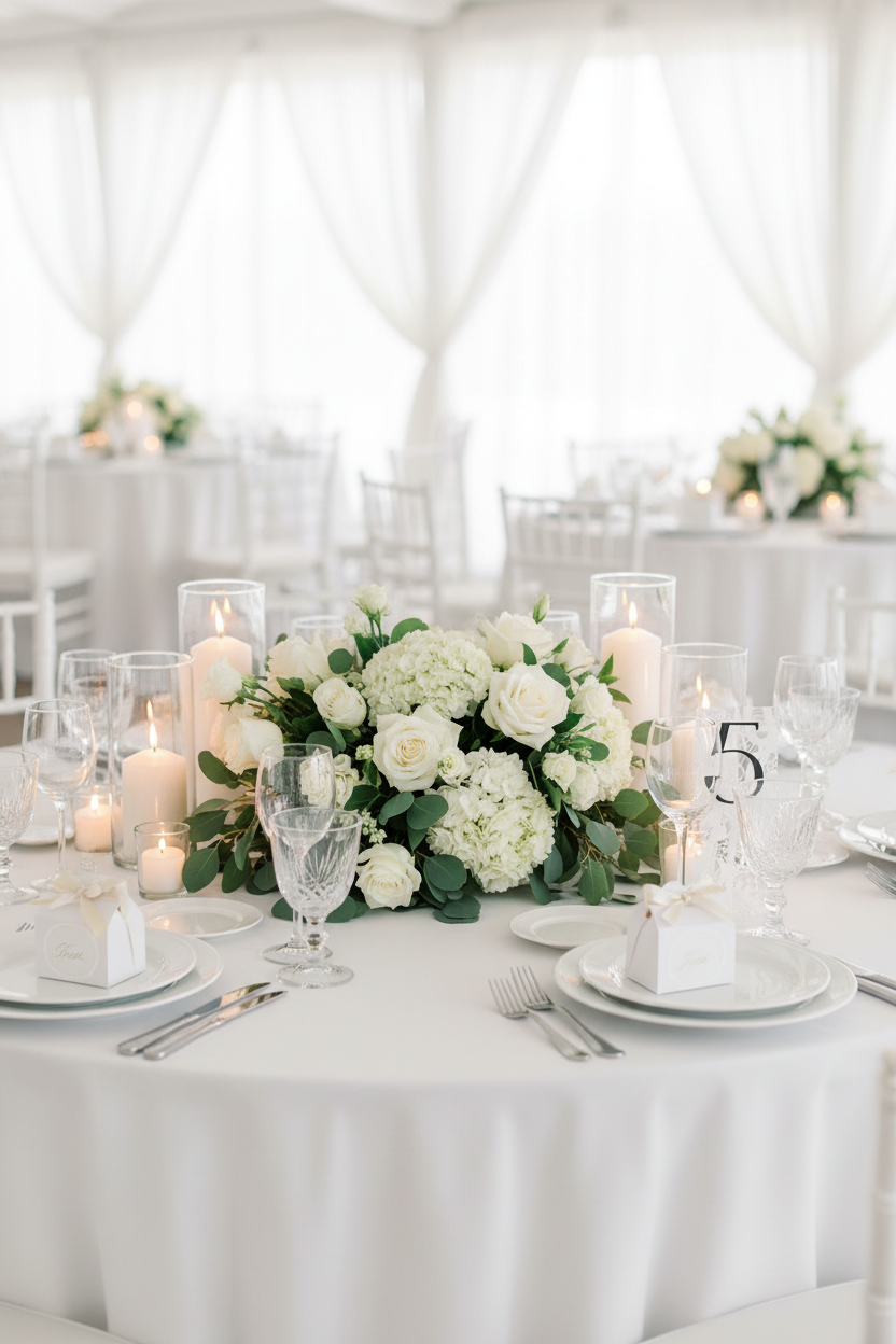 Frosted Acrylic Wedding Table Numbers with Lace Design