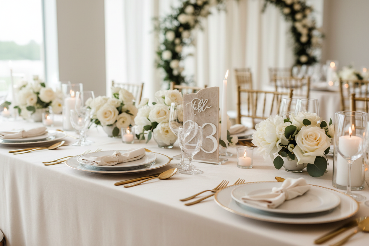 3D Marble Stone Table Numbers