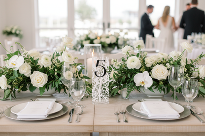 Table number with clear visibility