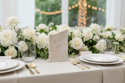 3D Marble Stone Table Numbers