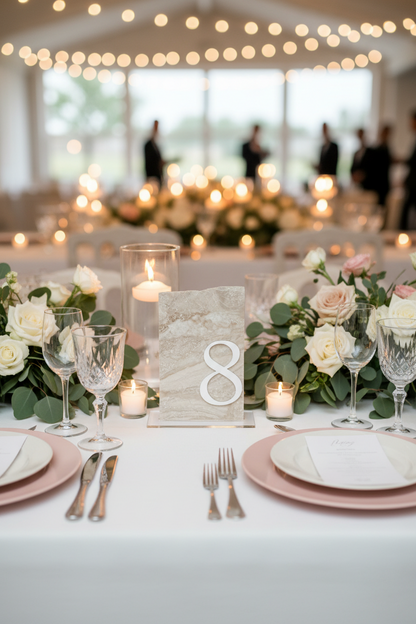 3D Marble Stone Table Numbers