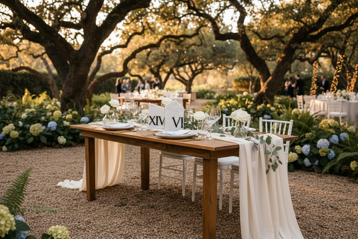 3D Marble Stone Wedding Table Numbers