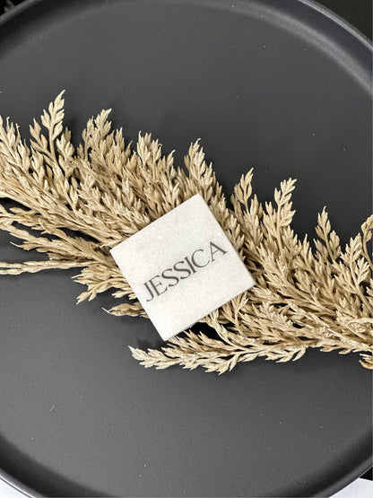 Mable Stone Acrylic Place Card Settings - Square , Stone place names, Wedding place names, wedding place card settings